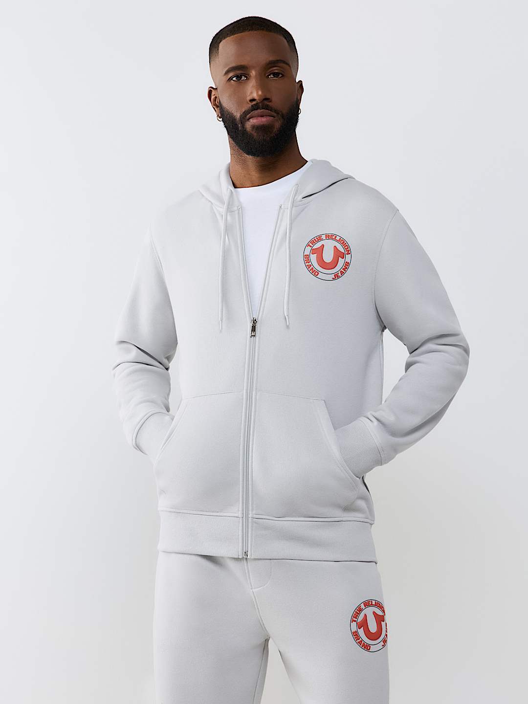 TRUE PUFF-PRINT ZIP HOODIE