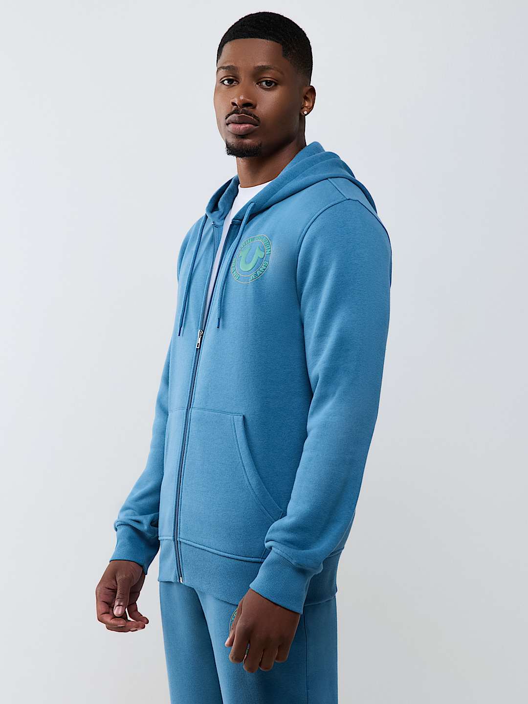 TRUE PUFF-PRINT ZIP HOODIE