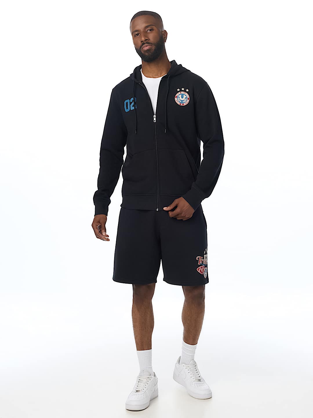 MULTI-LOGO ZIP HOODIE