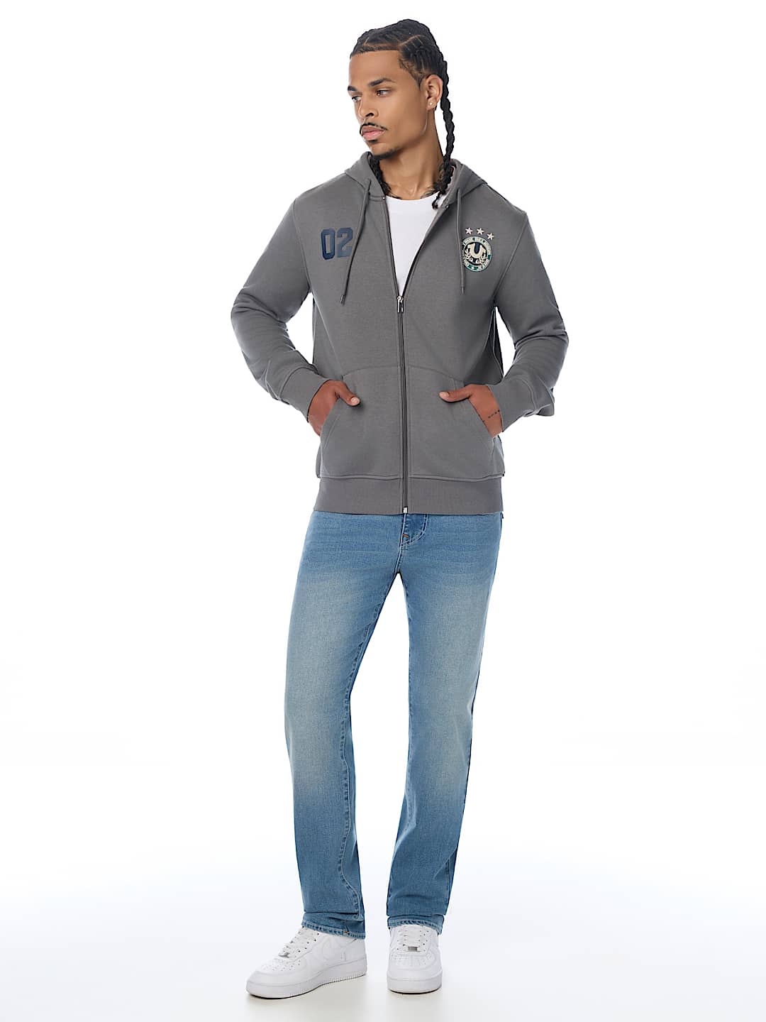 MULTI-LOGO ZIP HOODIE