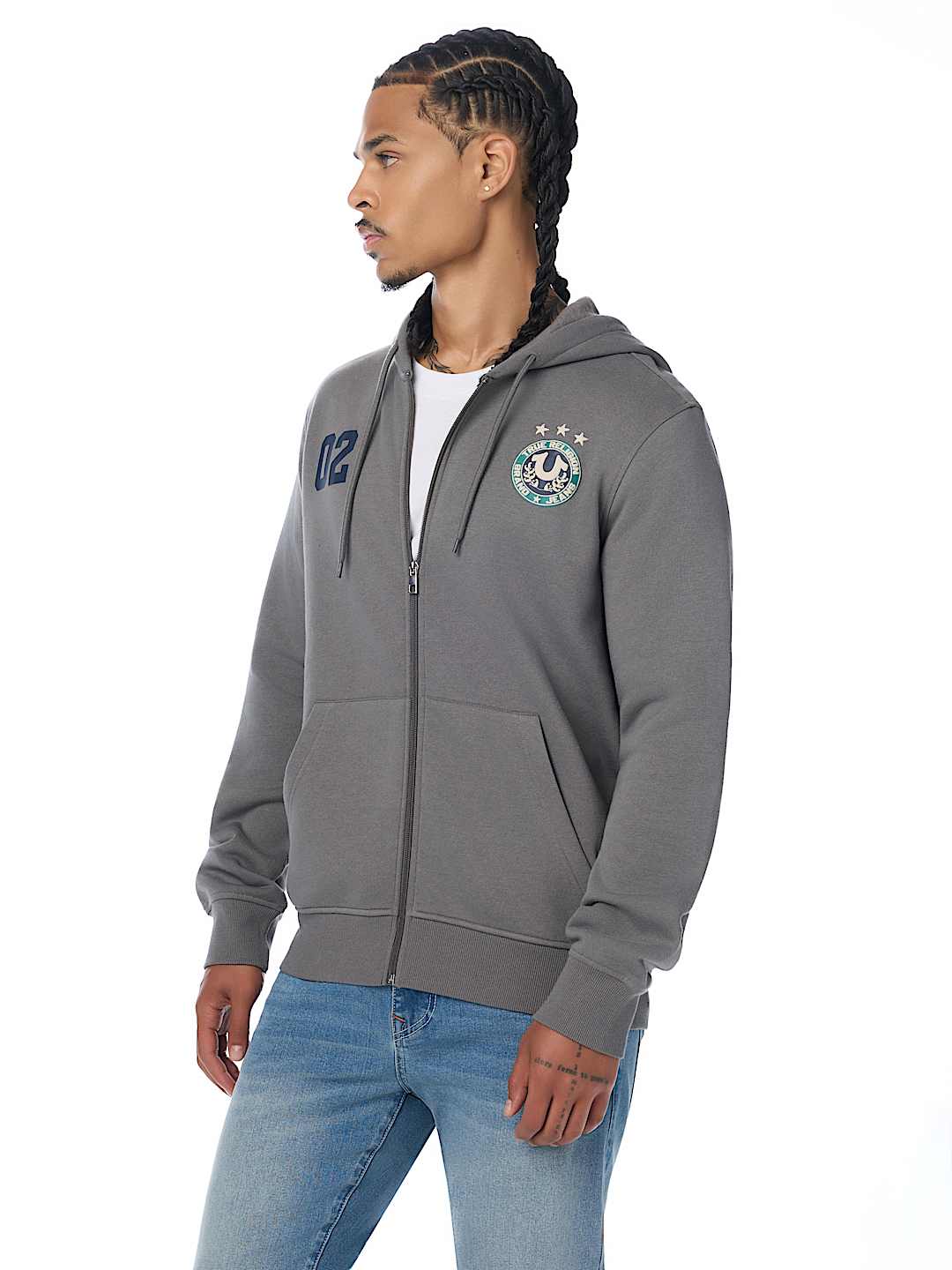 MULTI-LOGO ZIP HOODIE