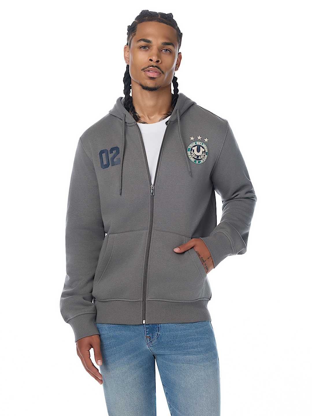 MULTI-LOGO ZIP HOODIE