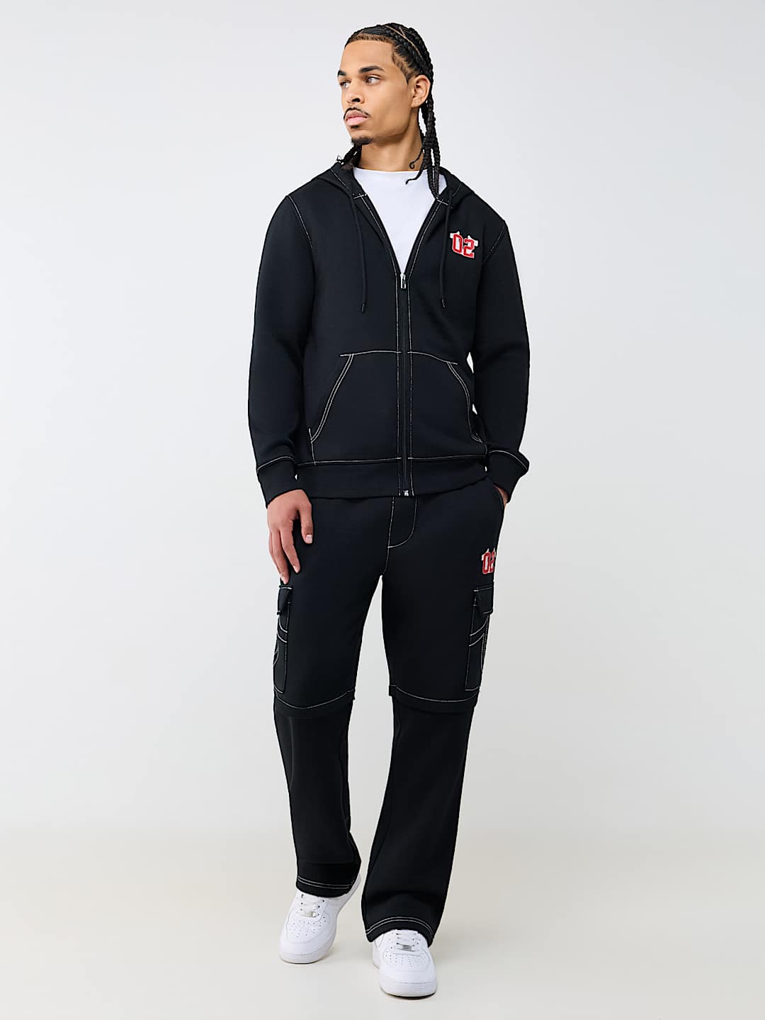 CONTRAST MFG ZIP HOODIE