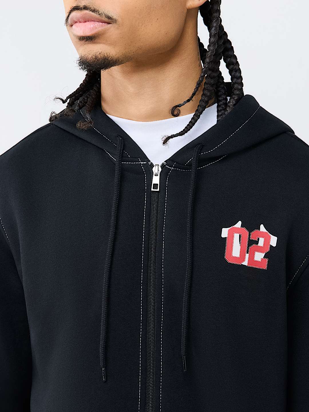 CONTRAST MFG ZIP HOODIE