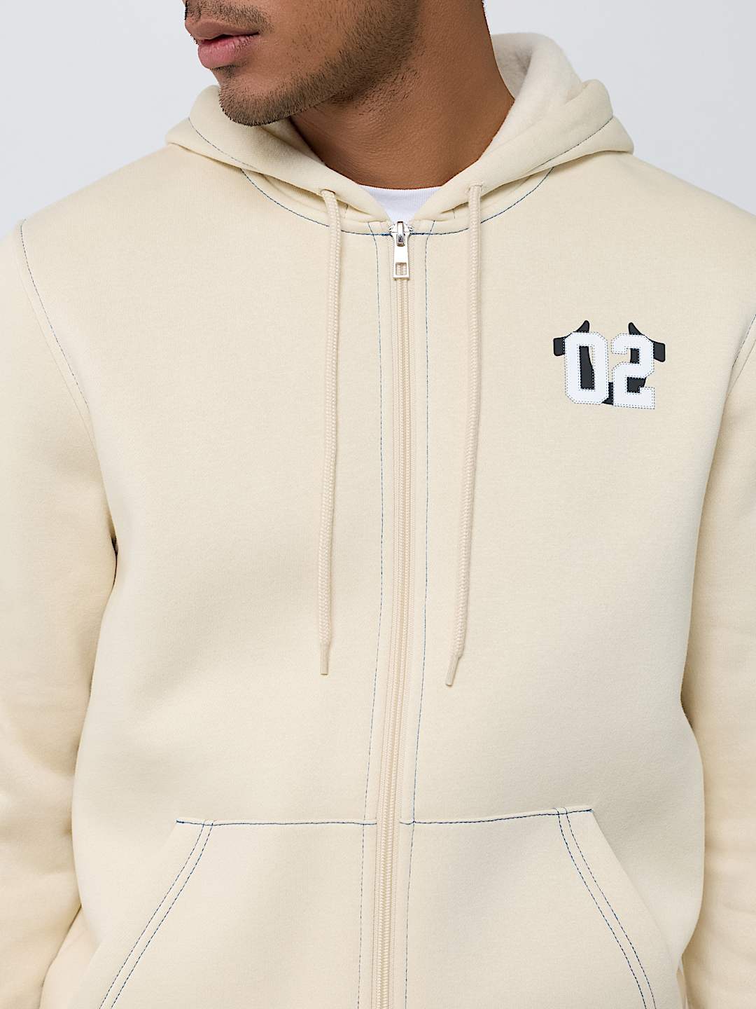 CONTRAST MFG ZIP HOODIE