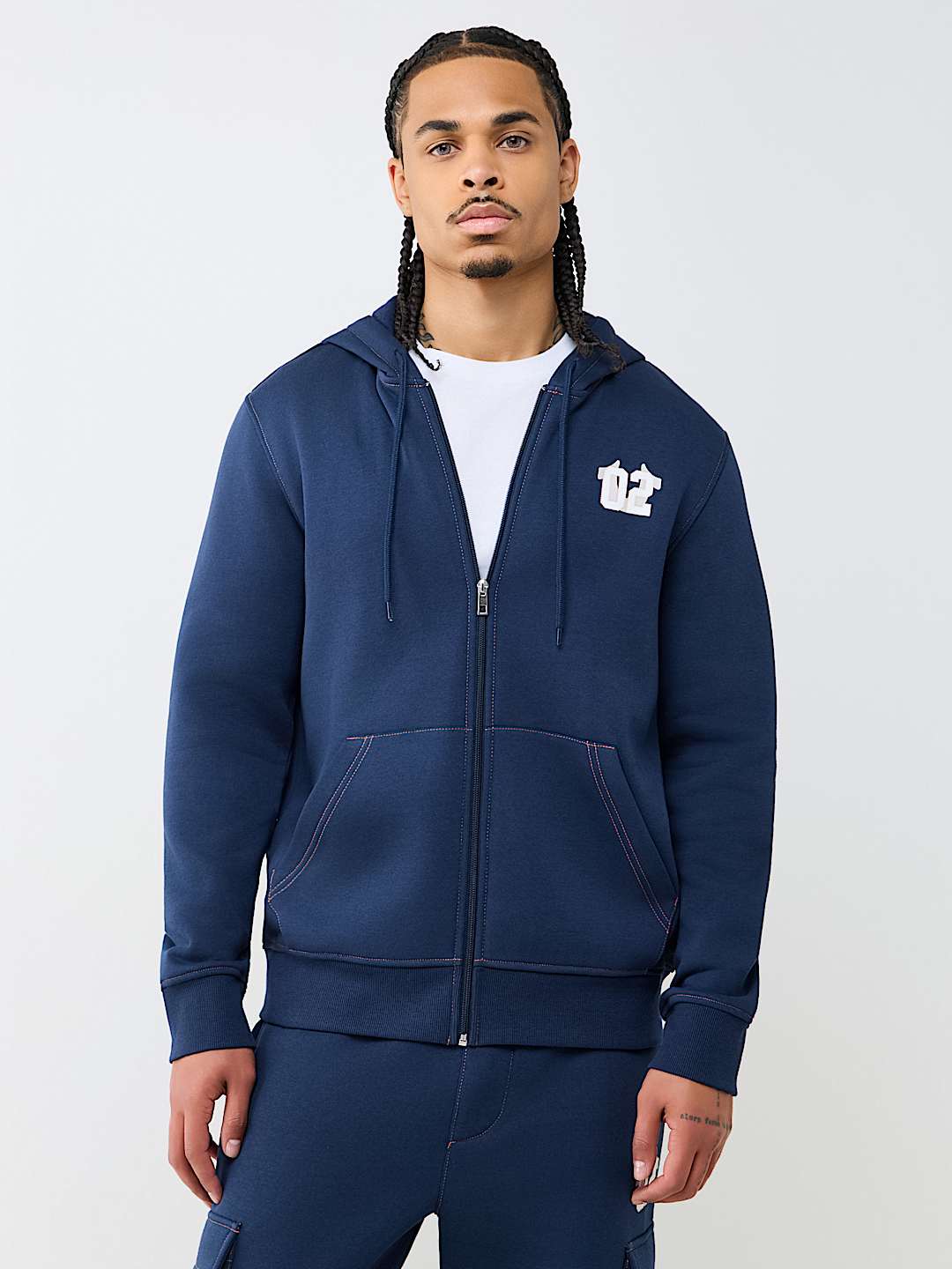 CONTRAST MFG ZIP HOODIE