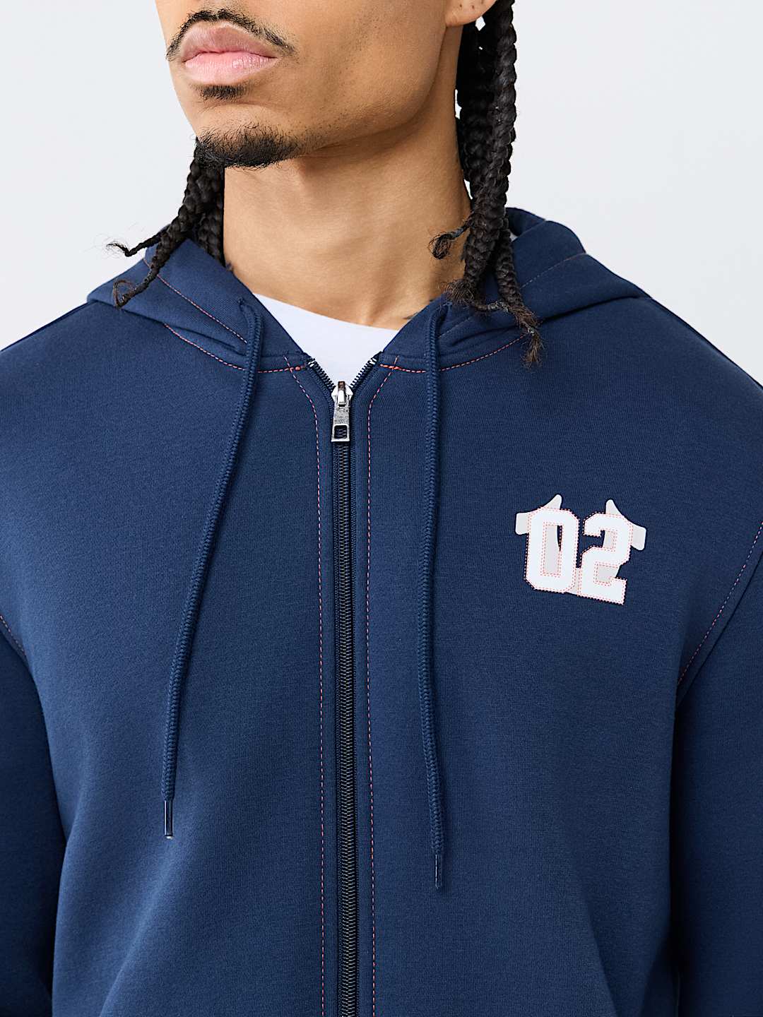 CONTRAST MFG ZIP HOODIE