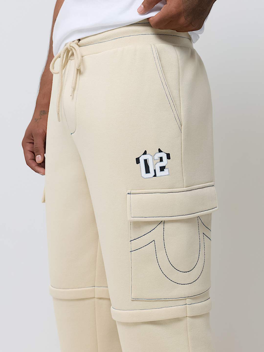 CONTRAST MFG CARGO SWEATPANT