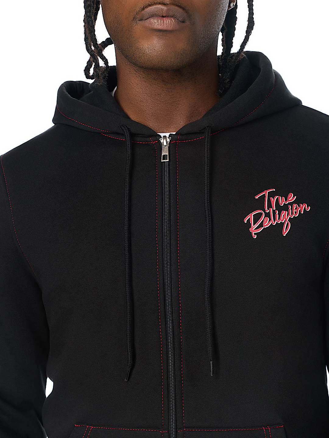 TRUE CONTRAST ZIP HOODIE
