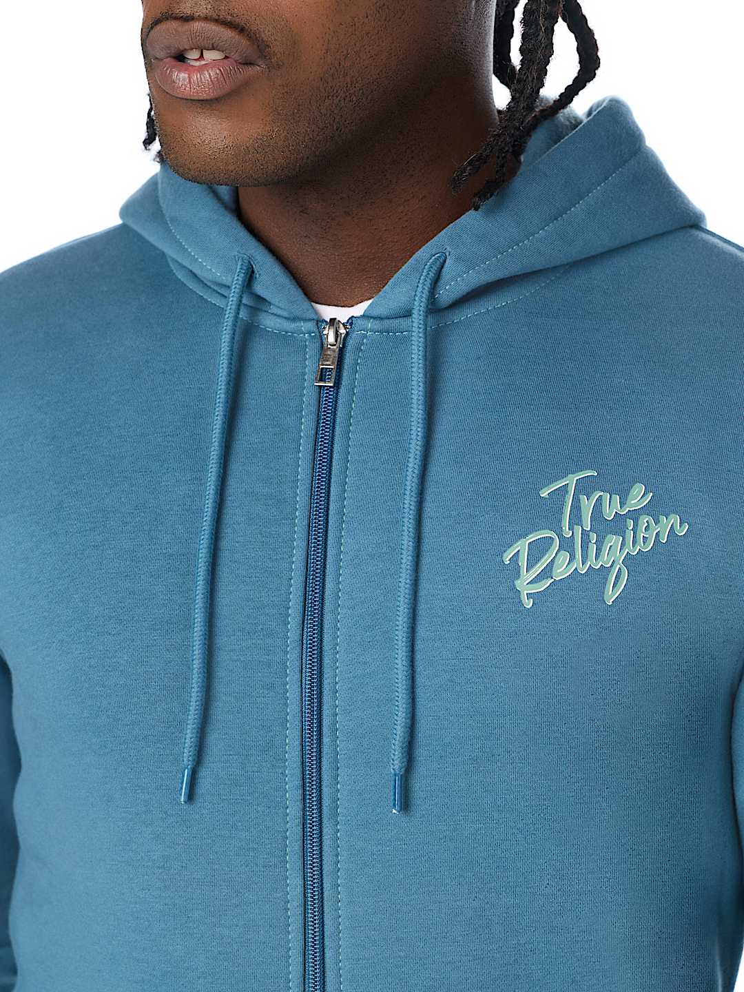 TRUE CONTRAST ZIP HOODIE