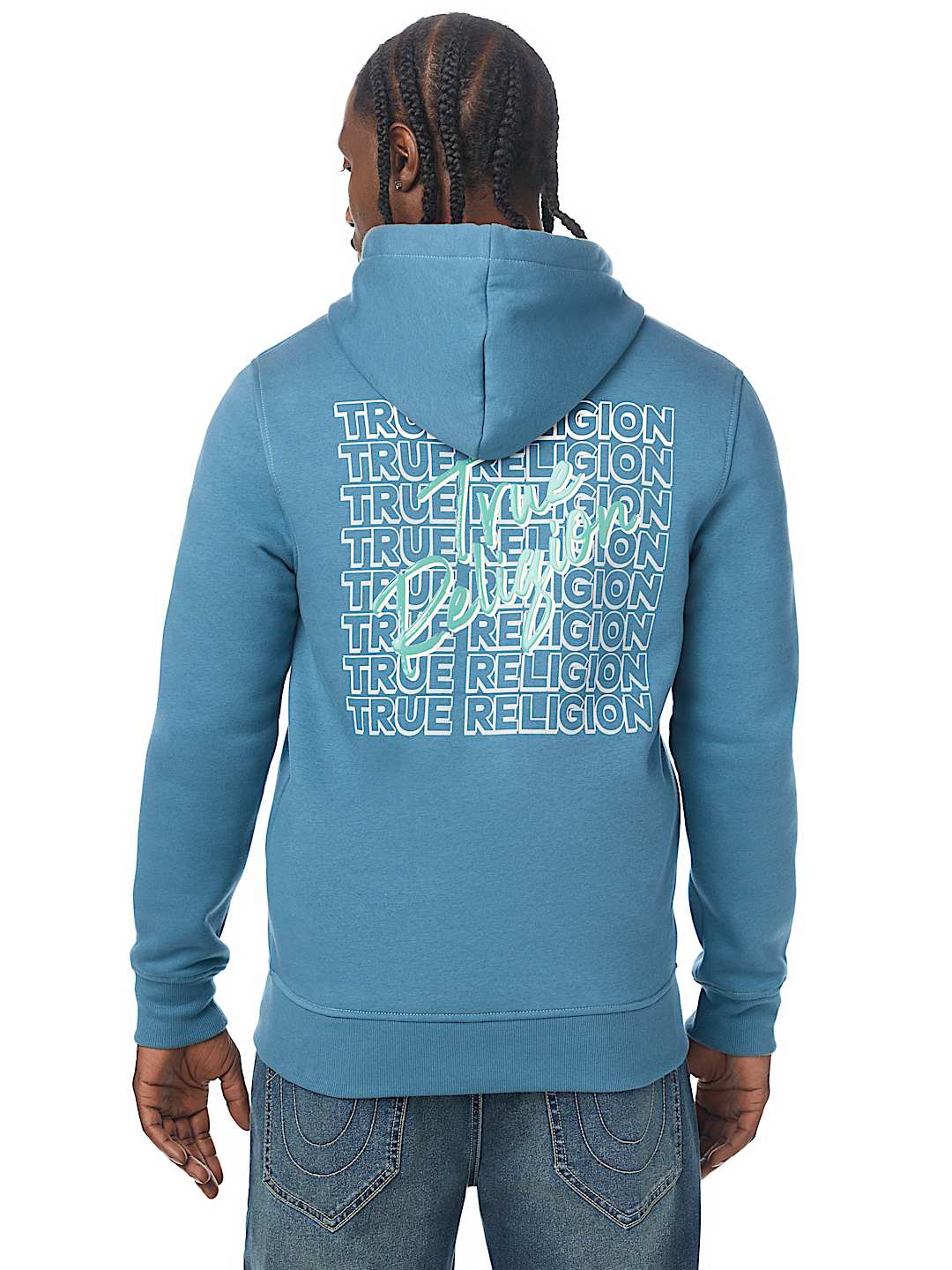TRUE CONTRAST ZIP HOODIE