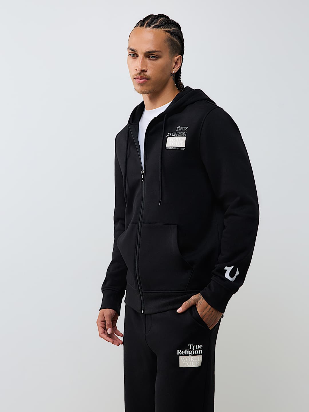 WORLD TOUR RHINESTONE ZIP HOODIE