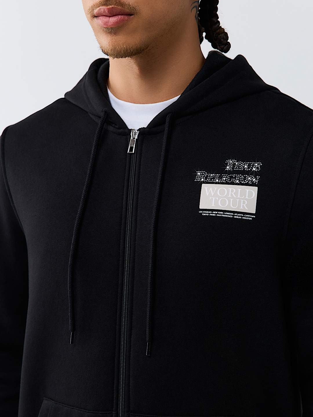 WORLD TOUR RHINESTONE ZIP HOODIE