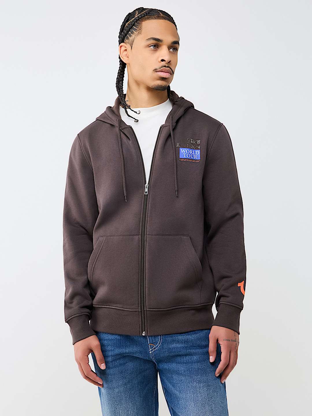 WORLD TOUR RHINESTONE ZIP HOODIE