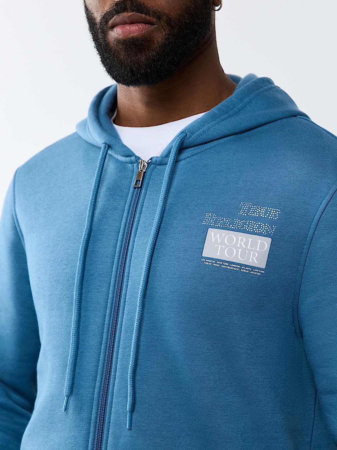 WORLD TOUR RHINESTONE ZIP HOODIE