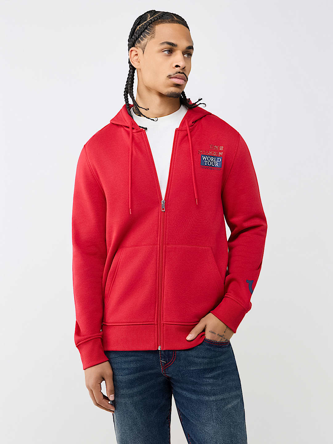 WORLD TOUR RHINESTONE ZIP HOODIE