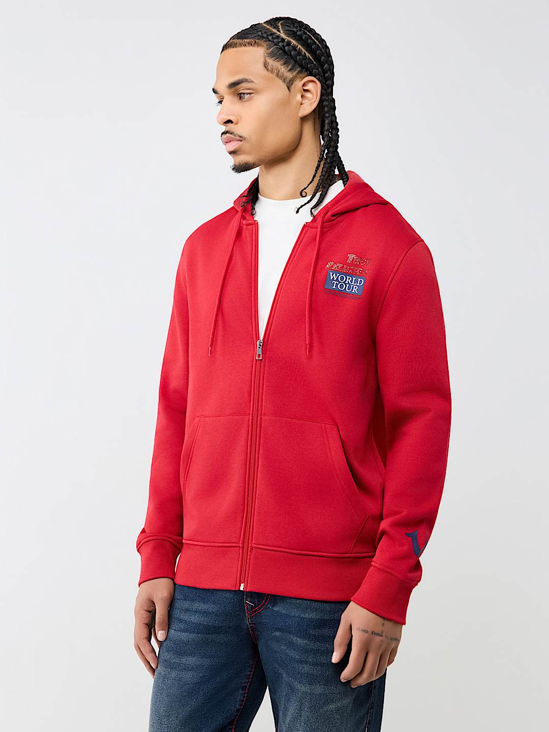 WORLD TOUR RHINESTONE ZIP HOODIE
