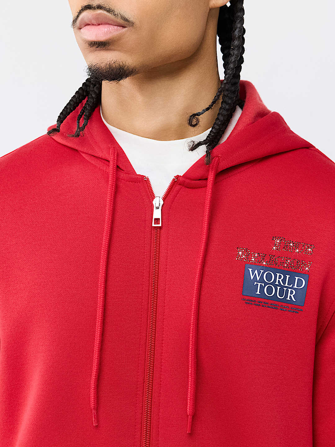WORLD TOUR RHINESTONE ZIP HOODIE