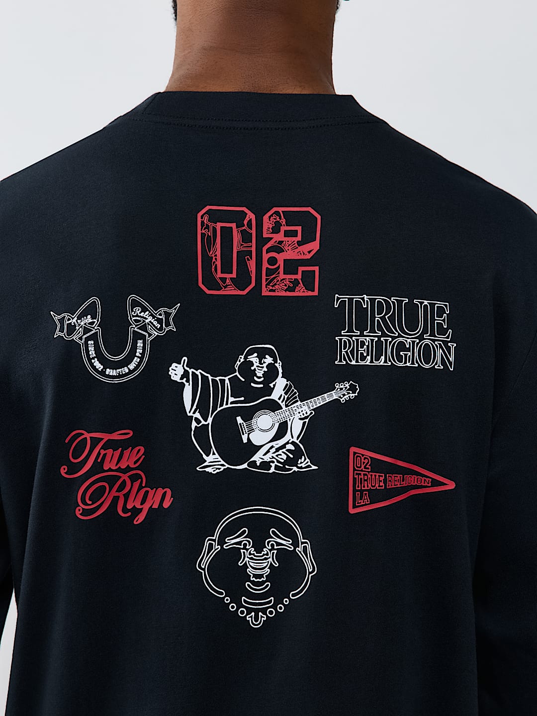MULTI-LOGO LONG SLEEVE TEE