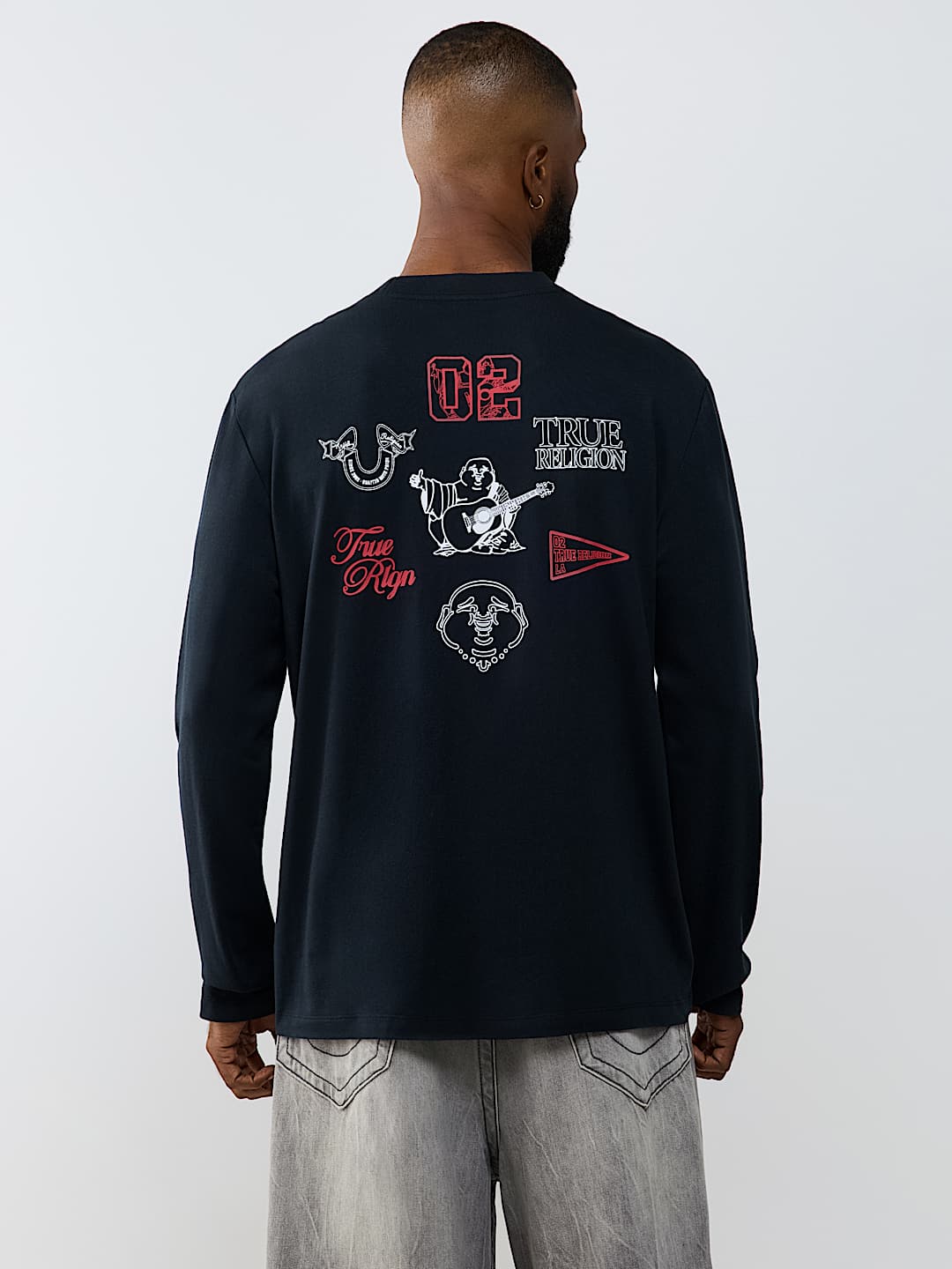 MULTI-LOGO LONG SLEEVE TEE