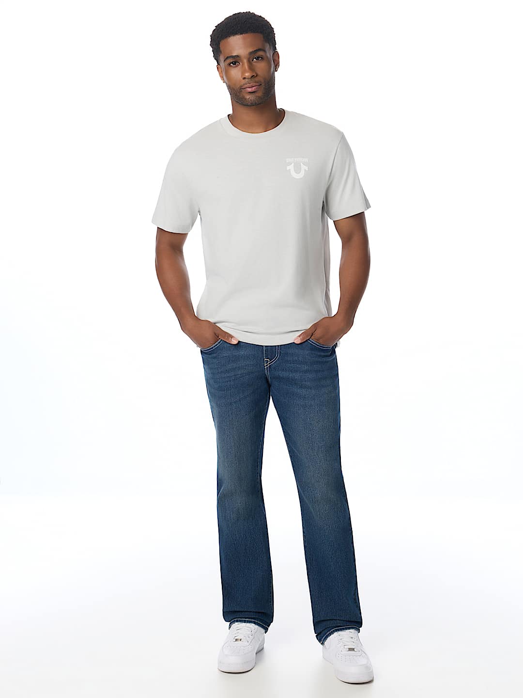 CAMISETA CON HERRADURA DE MEZCLILLA