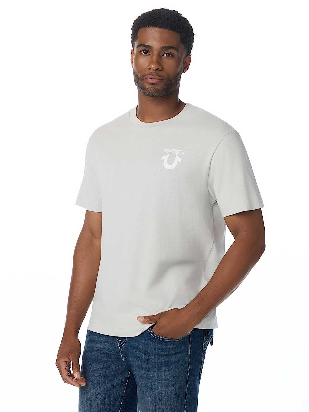 CAMISETA CON HERRADURA DE MEZCLILLA