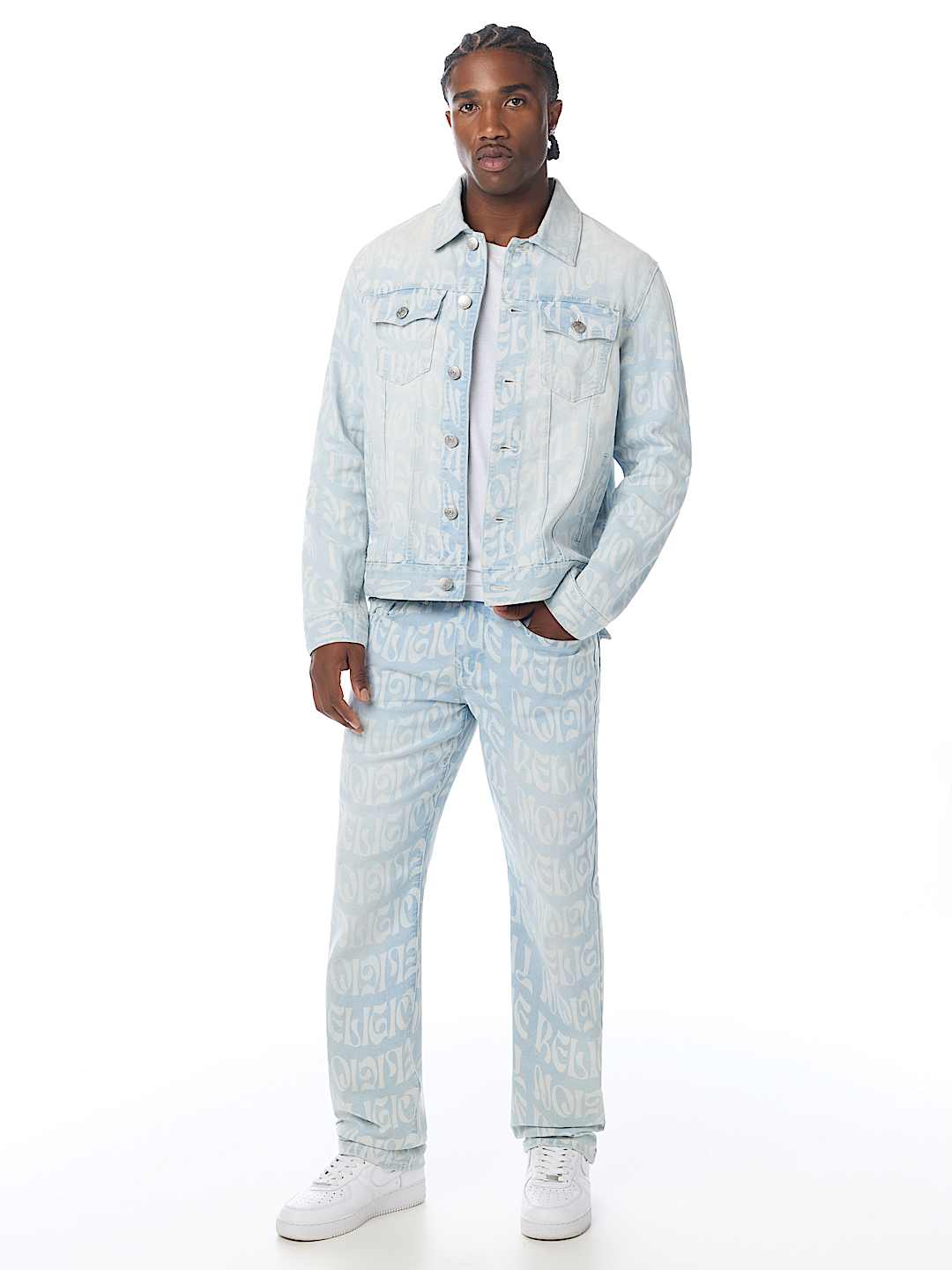 JESSE ALLOVER PRINT TRUCKER JACKET