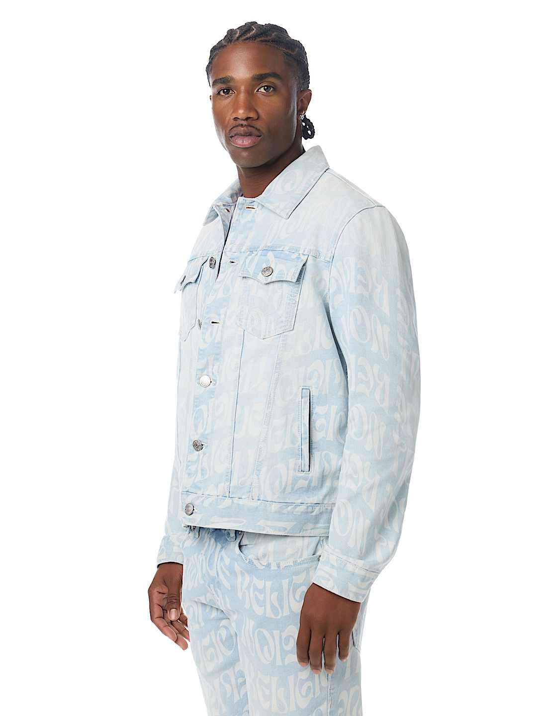 JESSE ALLOVER PRINT TRUCKER JACKET