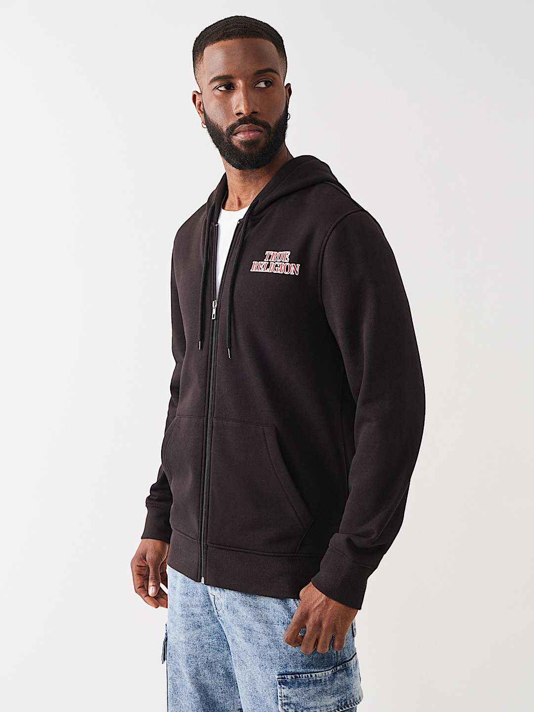 HORSESHOE FILLED ALLOVER PRINT ZIP HOODIE