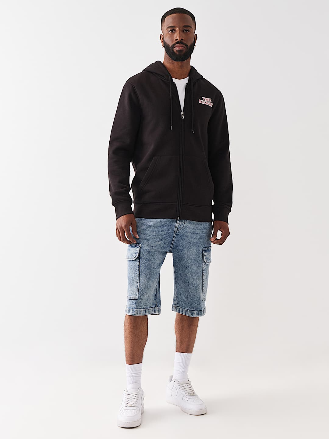 HORSESHOE FILLED ALLOVER PRINT ZIP HOODIE