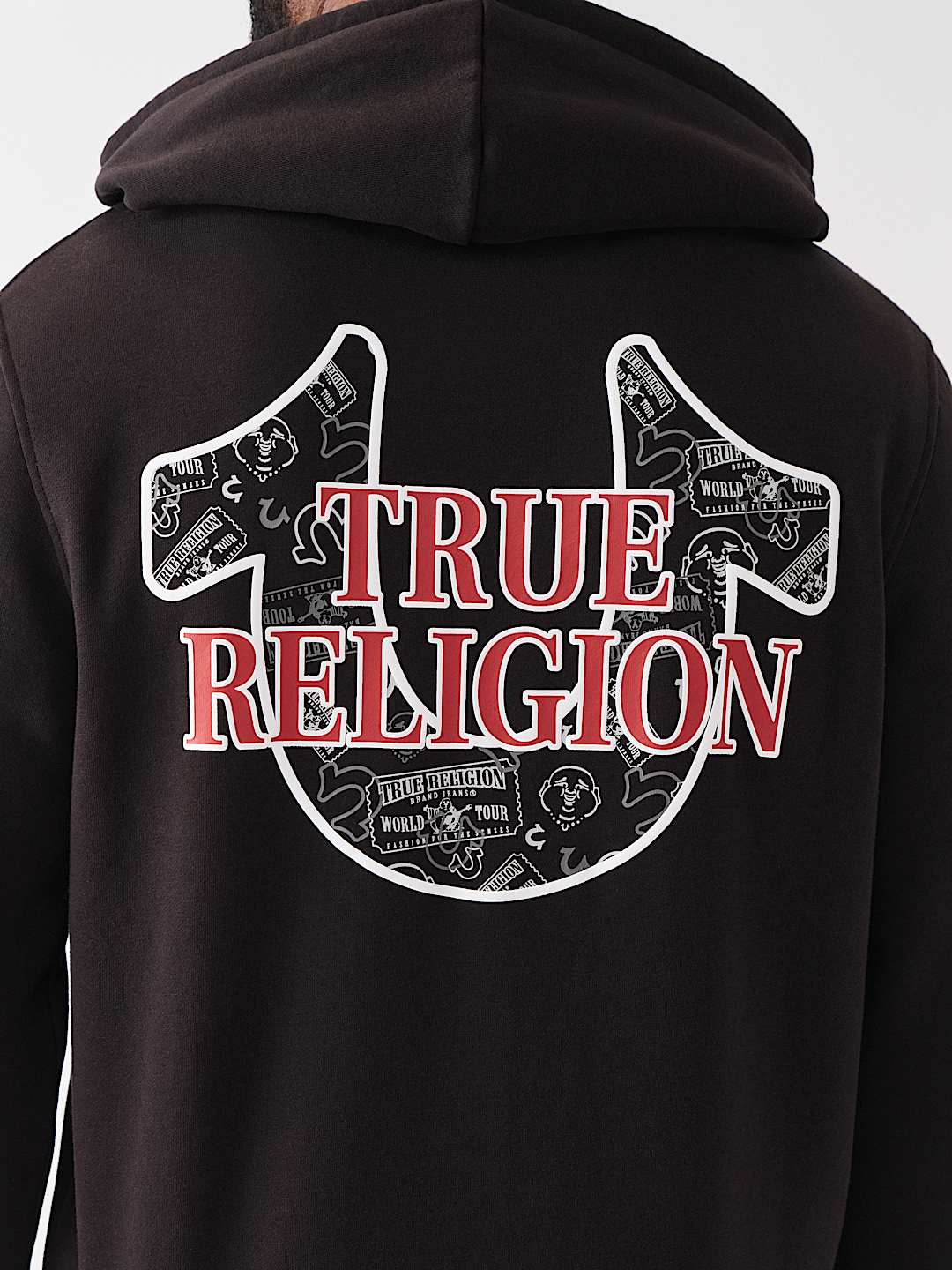 HORSESHOE FILLED ALLOVER PRINT ZIP HOODIE