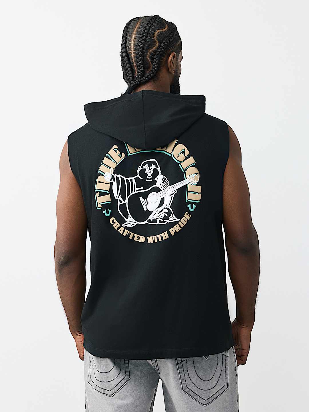 BUDDHA CIRCULAR HOODED TANK TOP, image 1