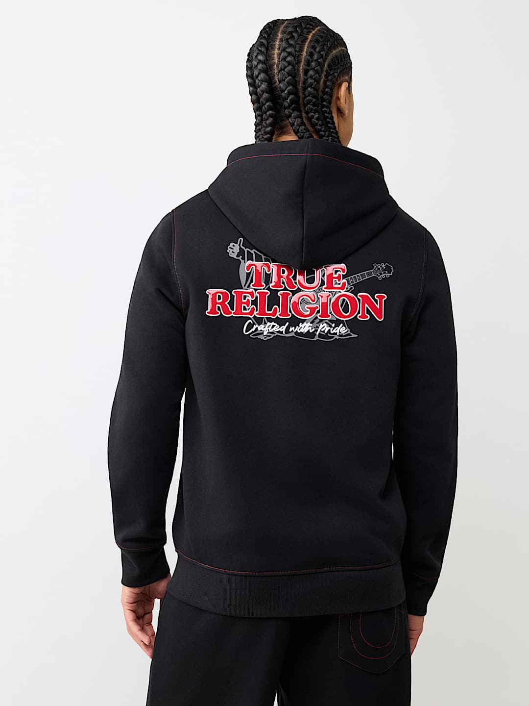 CONTRAST LOGO ZIP HOODIE