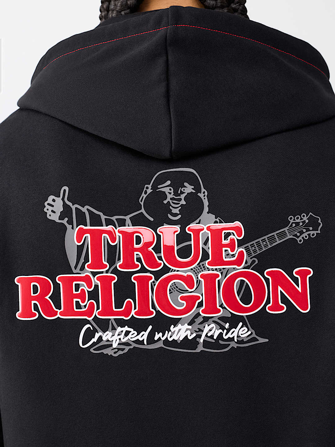 CONTRAST LOGO ZIP HOODIE