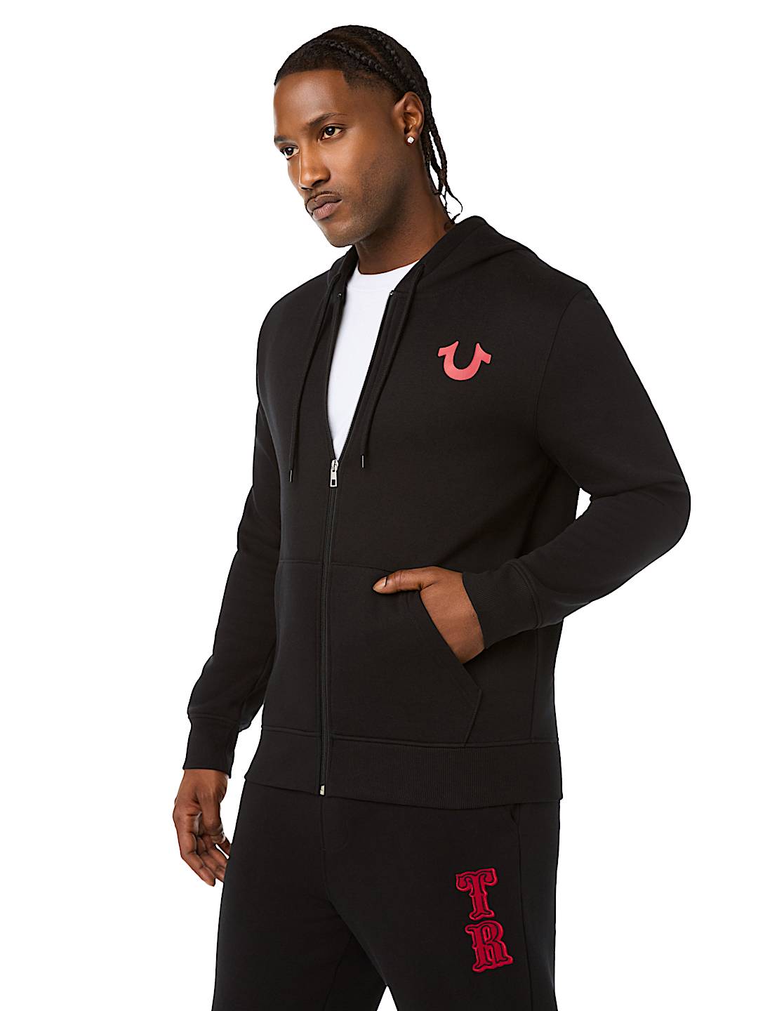 LOGO APPLIQU&Eacute; ZIP HOODIE