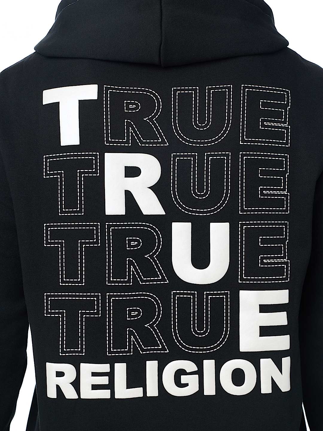 SUDADERA CON CAPUCHA Y CIERRE Y HERRADURA BORDADA CON RELIEVE