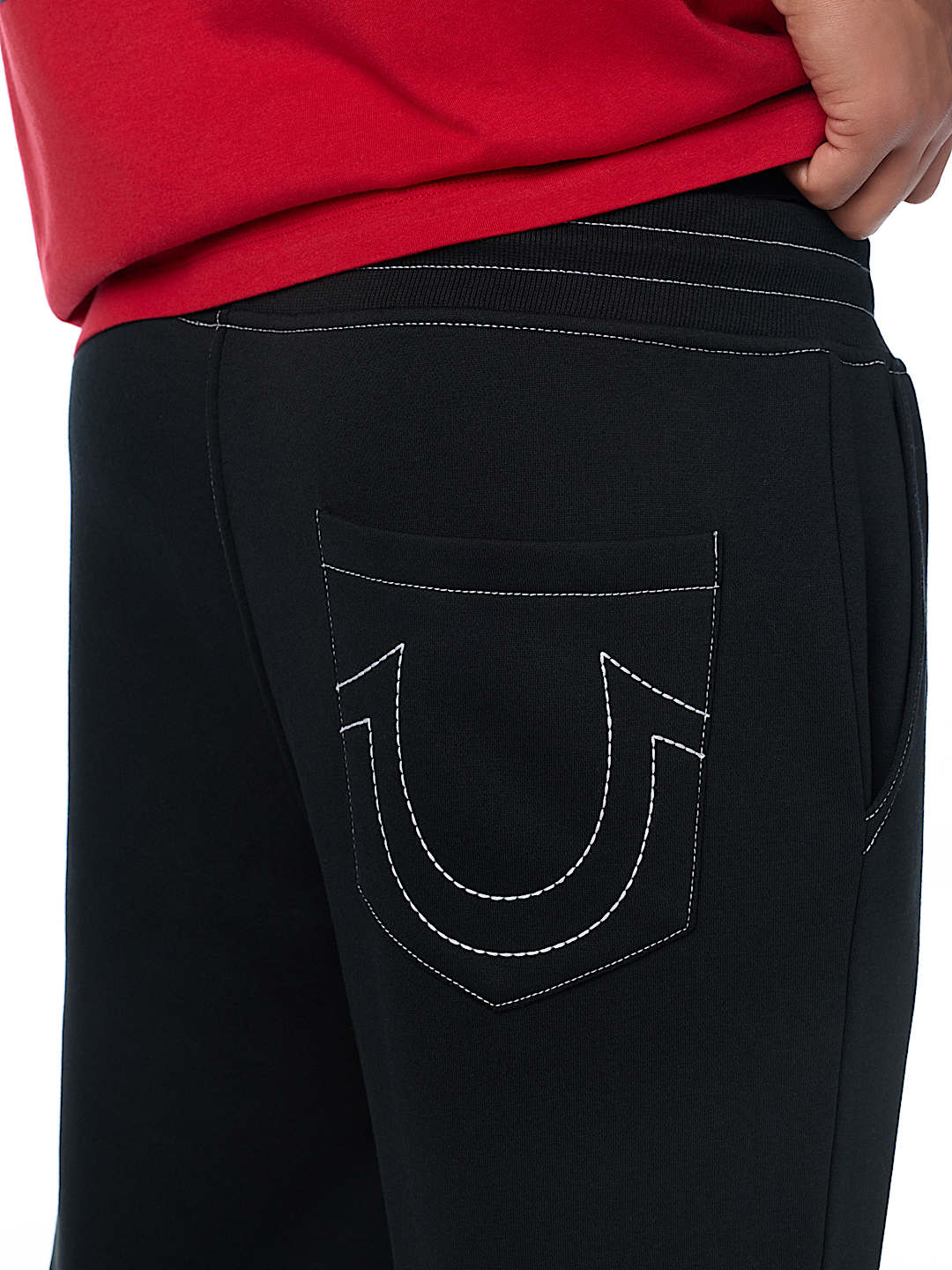 METALLIC STITCH HORSESHOE SWEATPANT