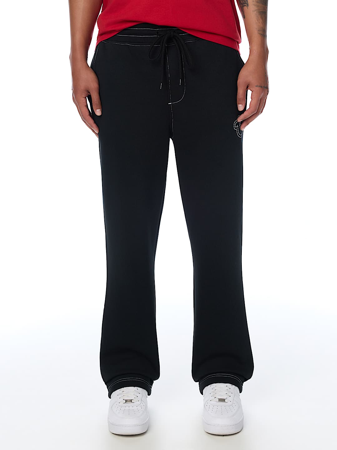 METALLIC STITCH HORSESHOE SWEATPANT