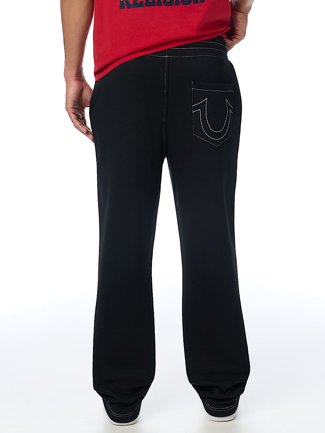 METALLIC STITCH HORSESHOE SWEATPANT