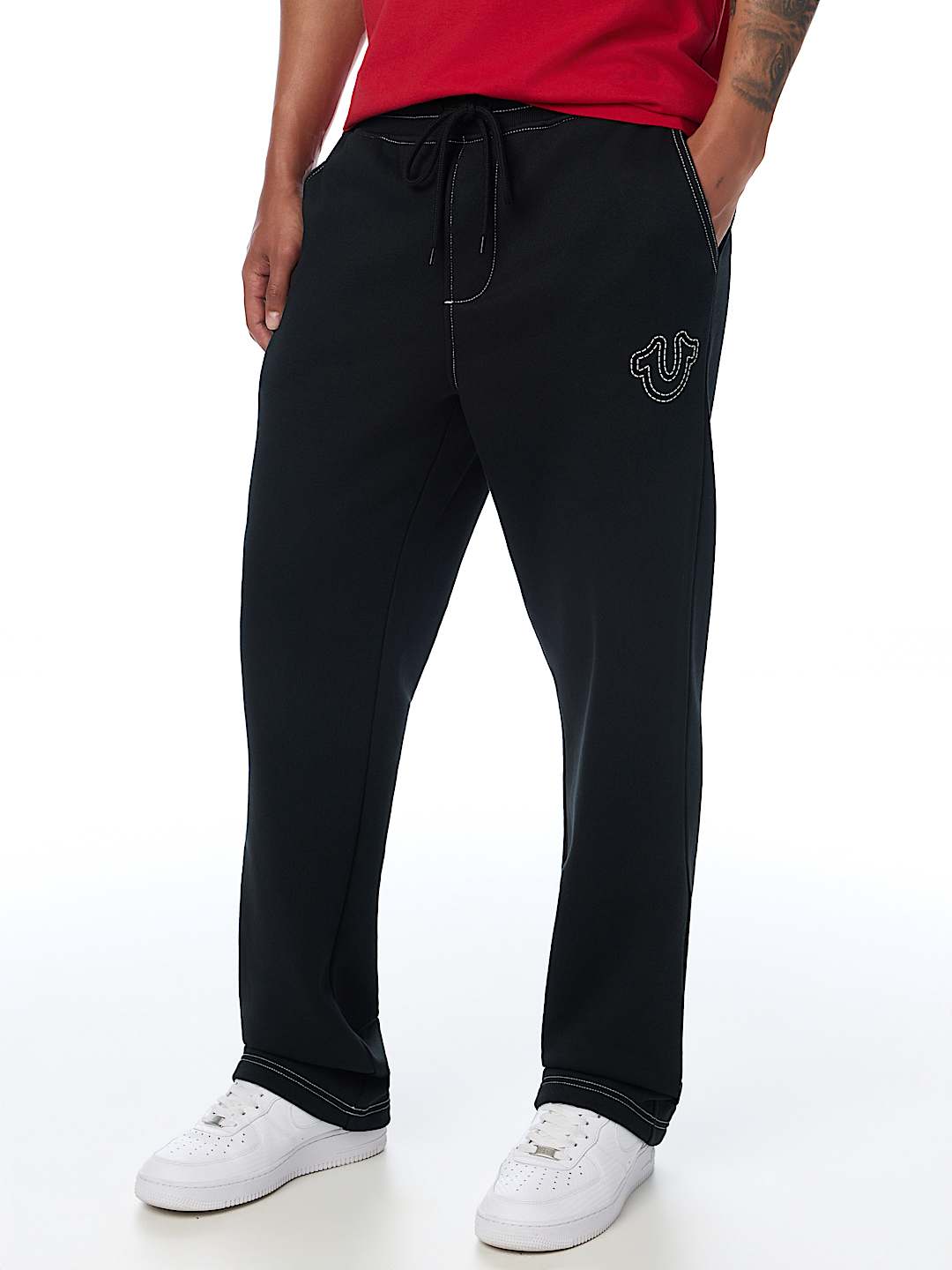 METALLIC STITCH HORSESHOE SWEATPANT