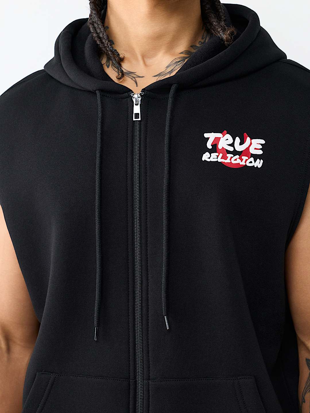 NEWSPAPER MUSCLE ZIP HOODIE