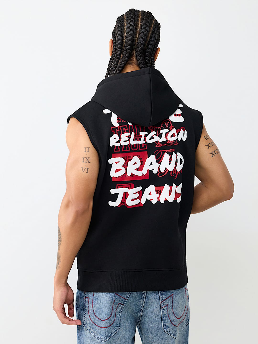 NEWSPAPER MUSCLE ZIP HOODIE
