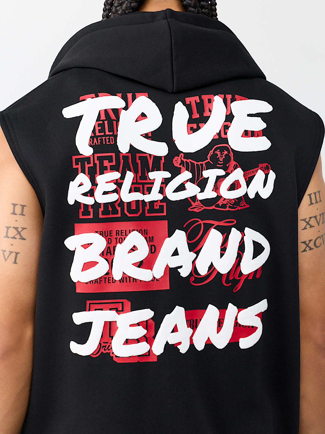 NEWSPAPER MUSCLE ZIP HOODIE
