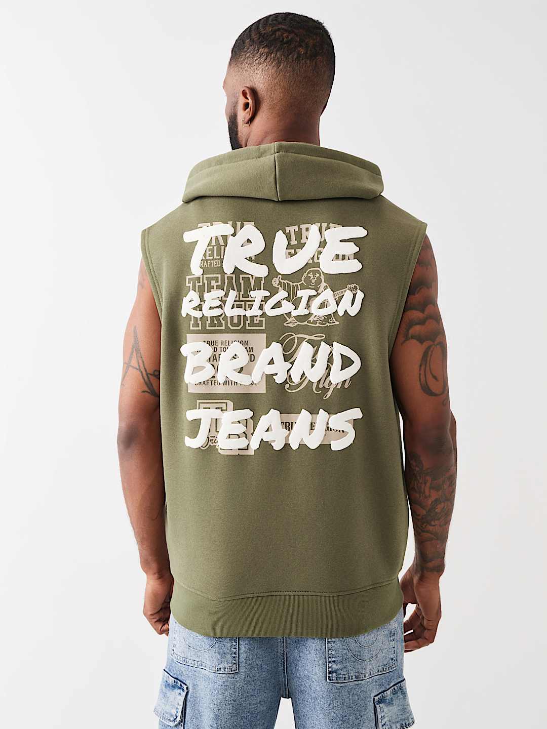 NEWSPAPER MUSCLE ZIP HOODIE