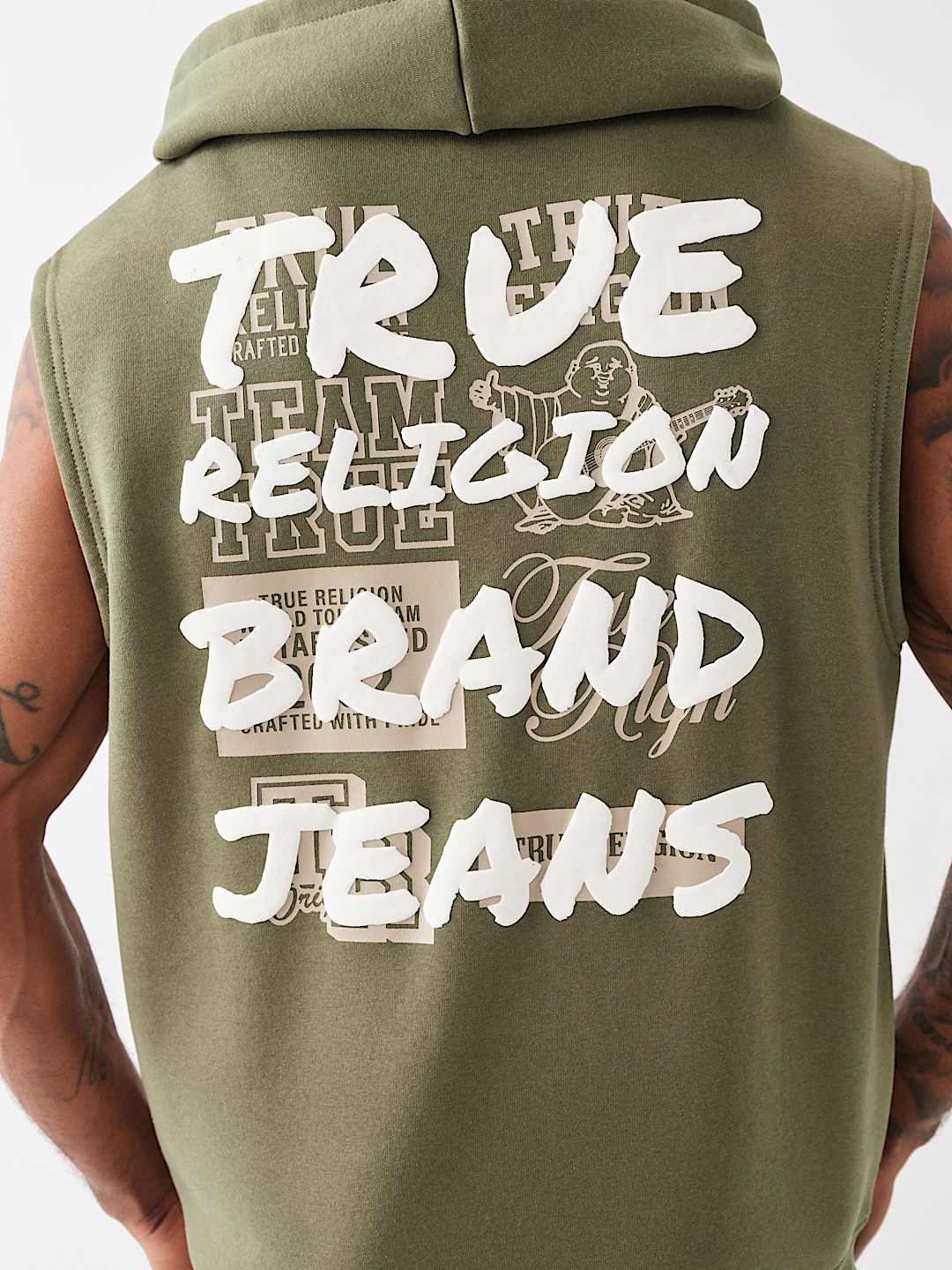 NEWSPAPER MUSCLE ZIP HOODIE