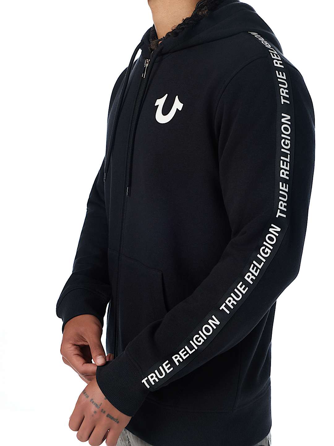 SILICONE TAPE ZIP HOODIE