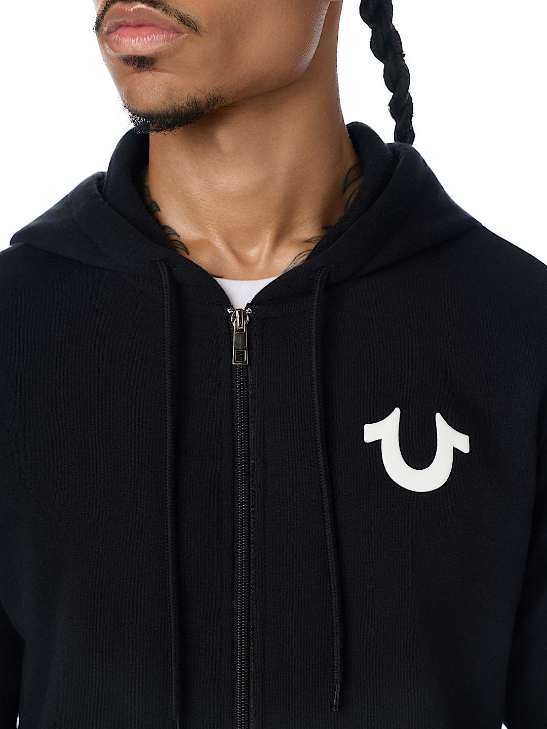 SILICONE TAPE ZIP HOODIE