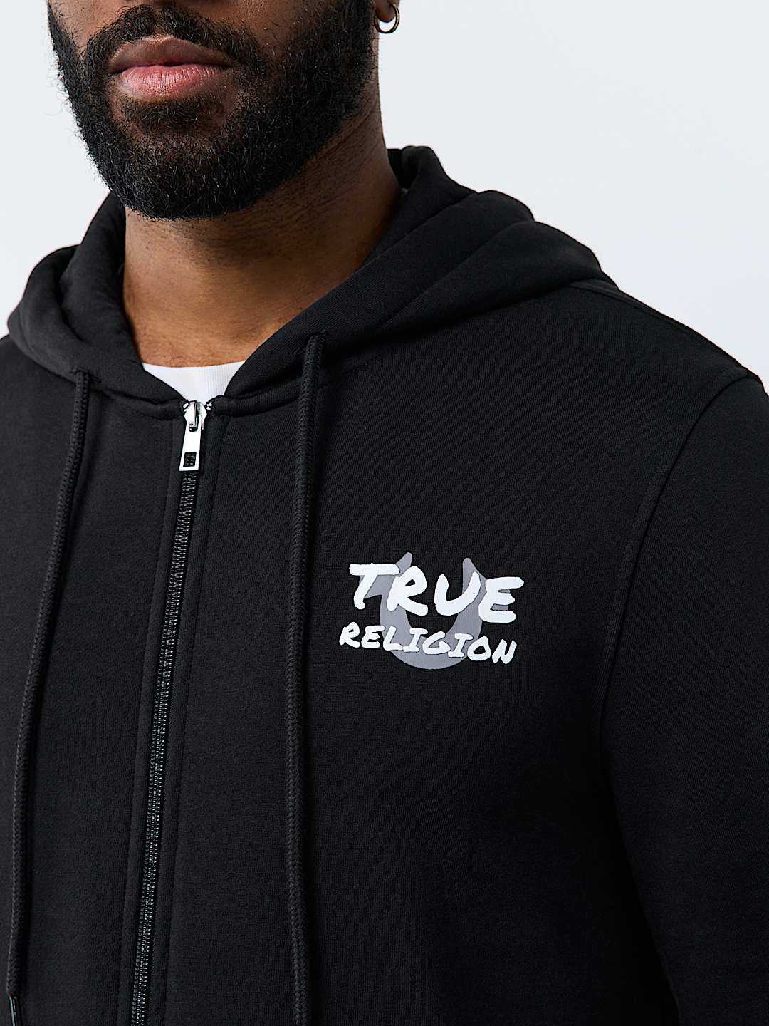 SCRIPT NEWSPAPER ZIP HOODIE