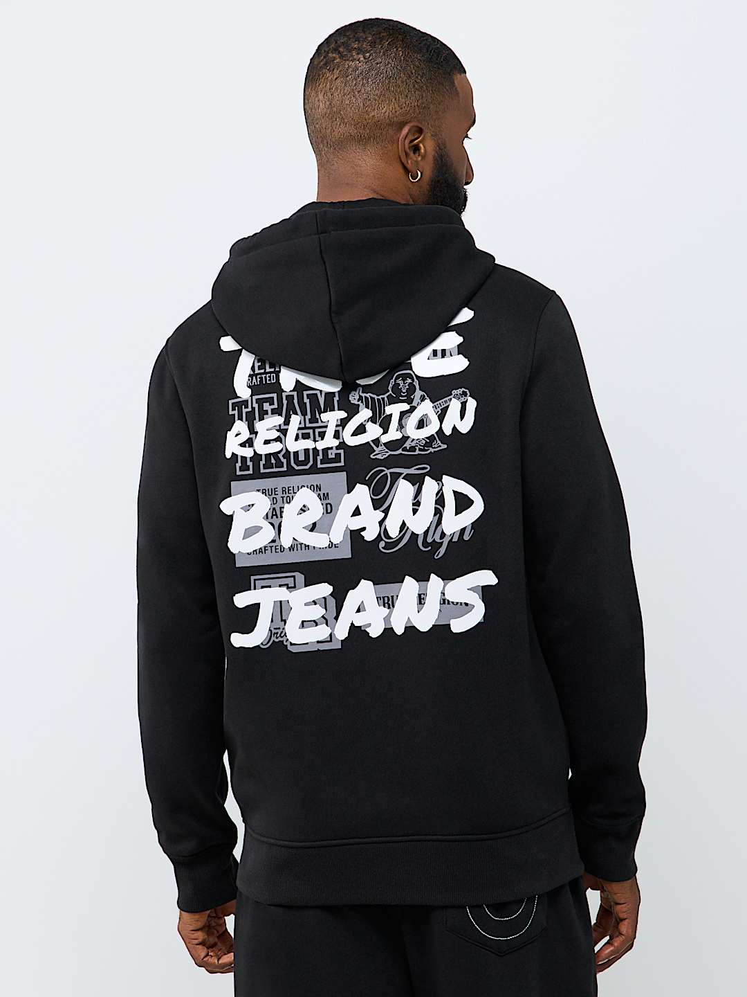 SCRIPT NEWSPAPER ZIP HOODIE