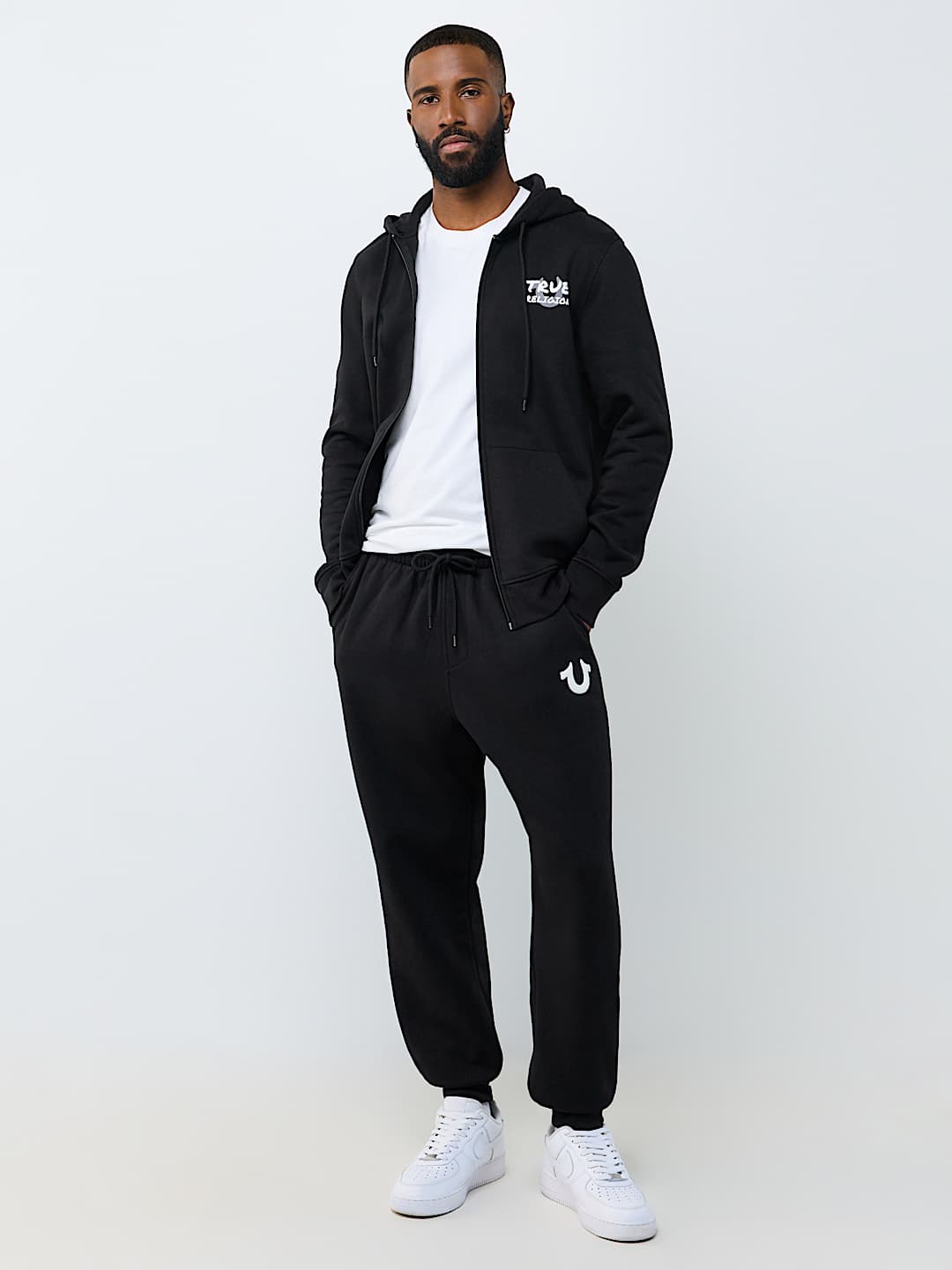 SCRIPT NEWSPAPER ZIP HOODIE